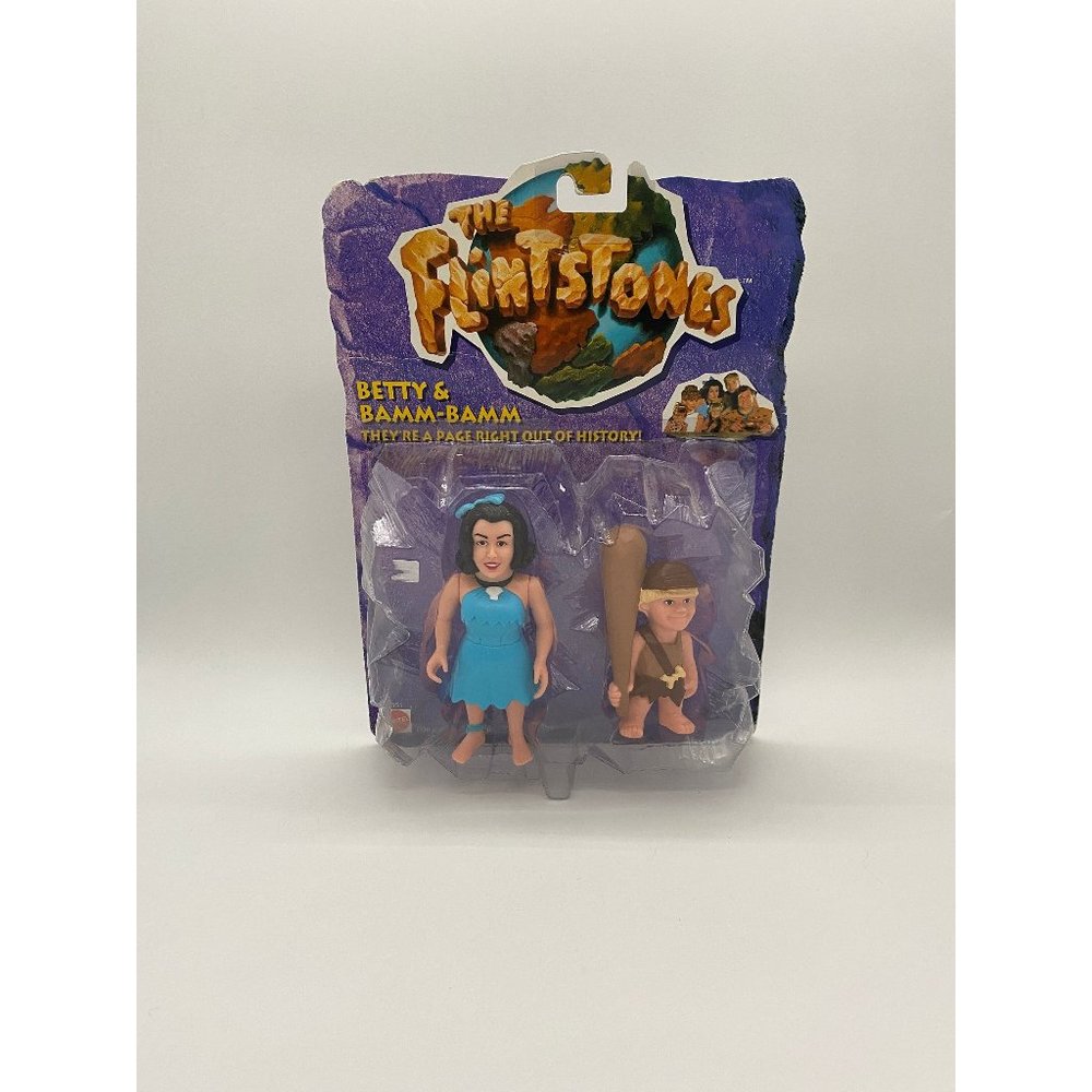 1993 Mattel The Flintstones Movie Collectable Figures 'Betty & Bamm-Bamm'
